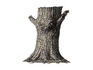 Vintage Maple Tree Trunk Engraving, hand-drawn black sketch, rustic woodland art, eco-friendly botanical print, maple bark illustration, retro forest decor, tree line artwork,