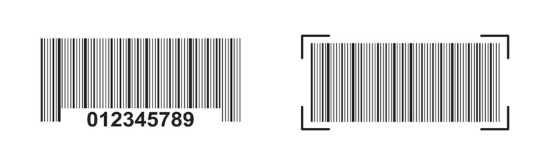Barcode vector icon or bar code scan label for product price tag. trendy bar code for web icon. Barcode vector icon. barcode icon for selling, Product Barcode, Trendy bar code for web icon 