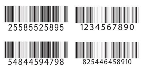 Barcode icon vector set. Barcode icon isolated on white background. Barcode product distribution icon. Universal code for scanning product or item.  barcode product retail shipping graph.