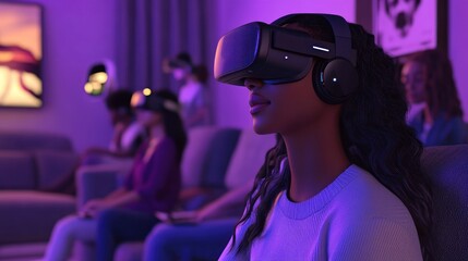 VR experience in a living room