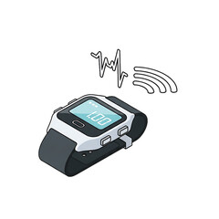 Wireless patient monitoring wrist device with live signals.