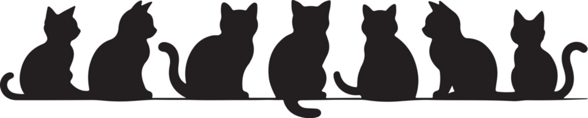 Obraz premium black silhouette of a cat