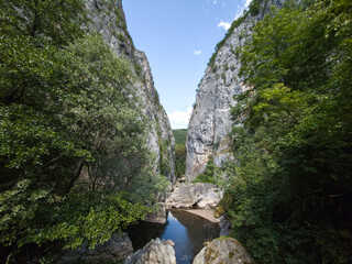 Summer view of Erma River Gorge, Bulgaria