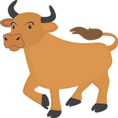 A vector art of a bull.
