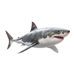 Fototapeta premium Photorealistic Great White Shark PNG Illustration