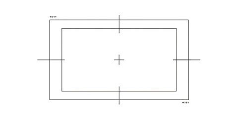 Camera Start Recording Interface – Rectangle Scene Frame with REC Icon Overlay

