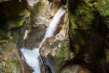 A great view of the Orrido Gorge in Bellano on Lake Como