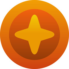 Cartoon Golden Coin Illustration