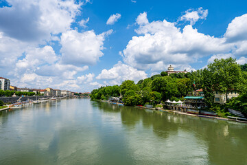 Po River, Turin, in Italy