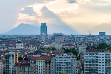 A view to Turin in Italy
