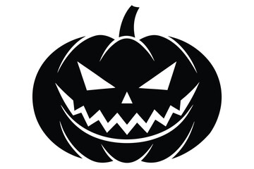 evil carved pumpkin silhouette