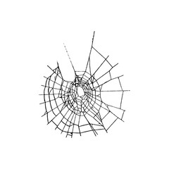 Obraz premium Broken spiderweb design, perfect for Halloween or graphic design.