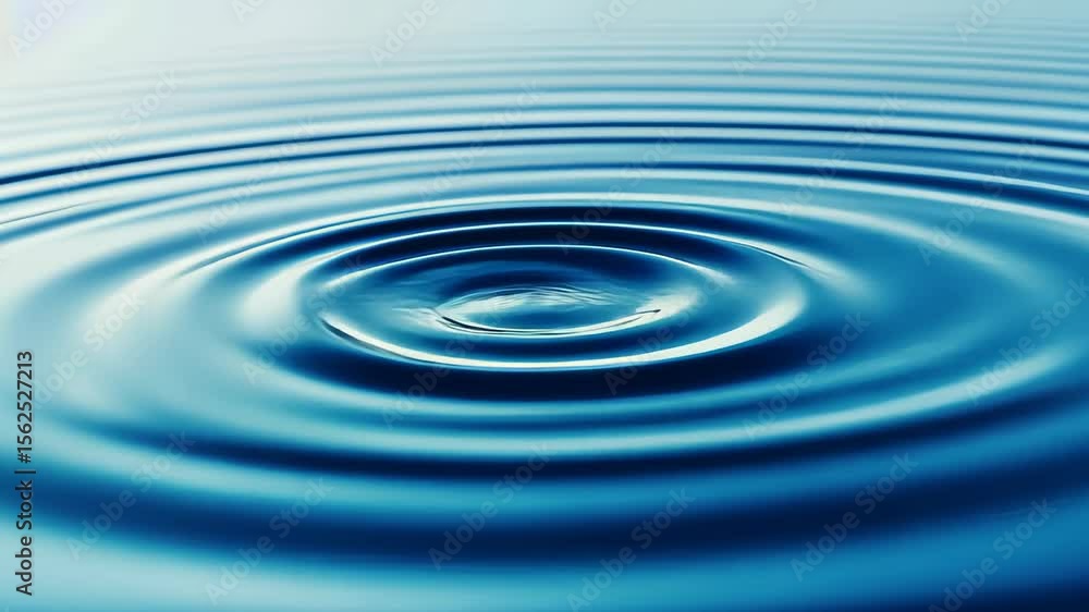 Poster ripples of serenity: concentric ripples of water create a captivating dance of light and shadow, for
