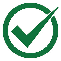 Green Check Mark Icon for Validation, Approval, and Success