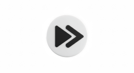 Forward Button PNG – Play or Next Icon Symbolizing Progress, Navigation, and Media Control, Isolated on Transparent Background for UI, Video Player, App, and Web Design Use