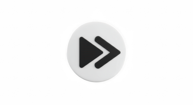 Forward Button PNG – Play or Next Icon Symbolizing Progress, Navigation, and Media Control, Isolated on Transparent Background for UI, Video Player, App, and Web Design Use - Powered by Adobe