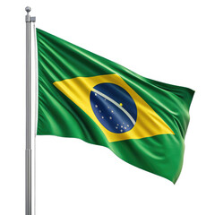 brazil flag isolated on white background