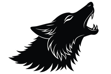 howling wolf vector illustration 