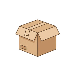 cardboard box on white background