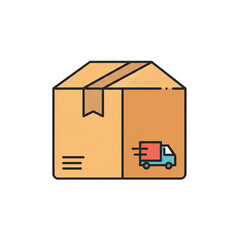 cardboard boxes on a white background