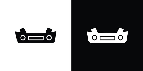 Car bumper icon symbol. simple design editable.