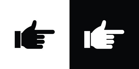 Pointing hand icon symbol. simple design editable.