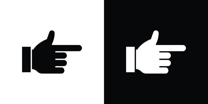Pointing hand icon symbol. simple design editable.