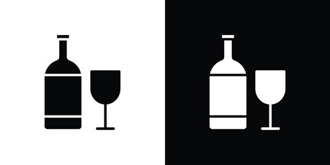 Vodka icon symbol. simple design editable.
