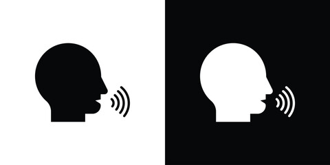 Voice control icon symbol. simple design editable.