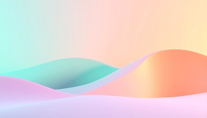 Organic Pastel 3D Gradient Sand Dune Shapes