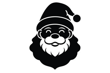 santa claus face vector illustration 