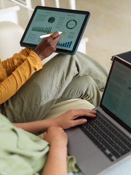 Women doing business analytics