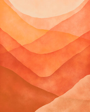 Abstract Mountain Landscape Illustration