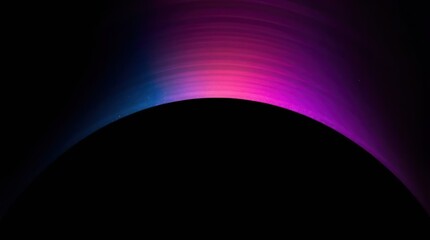 Abstract vibrant neon light wave with colorful gradient, dynamic motion, and dark background, modern digital art for technology and science themes