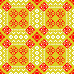Fototapeta premium Seamless geometric heart pattern for modern fabric and wallpaper design