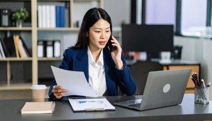 businesswoman talking on phone