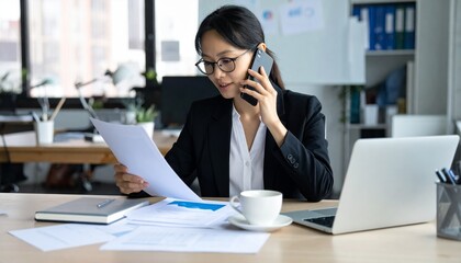 businesswoman talking on phone