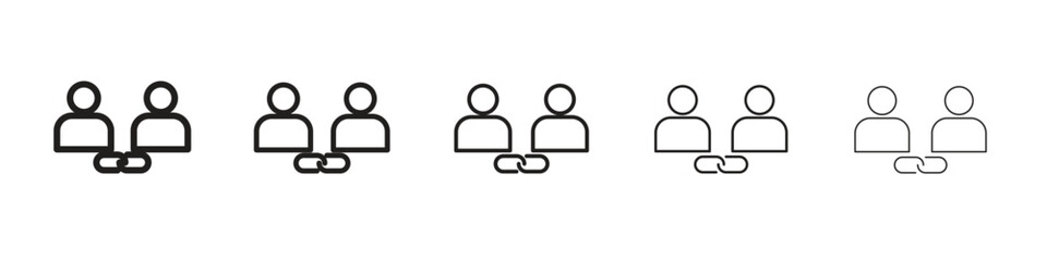 Affiliate link icon logo set concept stock vector illustration.