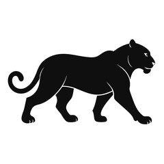 Majestic Black Panther Silhouette Illustration