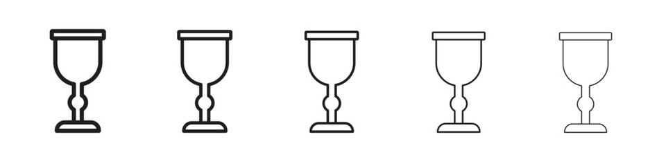 Goblet icon logo set concept stock vector illustration.