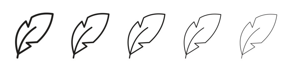 Naklejka premium Light weight icon logo set concept stock vector illustration.