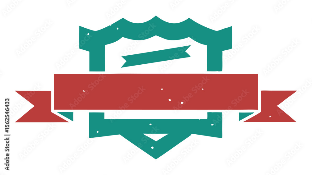 Aufkleber abstract emblem design with ribbons and shapes suitable for multiple uses