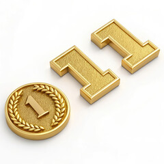 set of gold icons