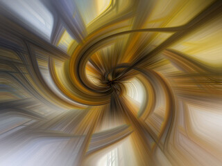 abstract fractal background. soft wavy strand of hair with knot in center with pillar