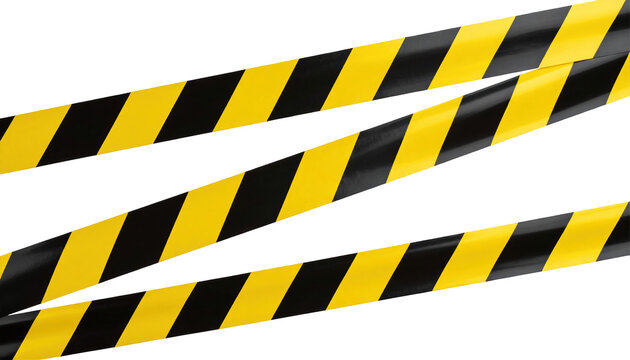 Yellow and Black Caution Tape for Safety and Hazard Signage