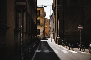 Fototapete Beautiful old streets of Bologna, Italy © David