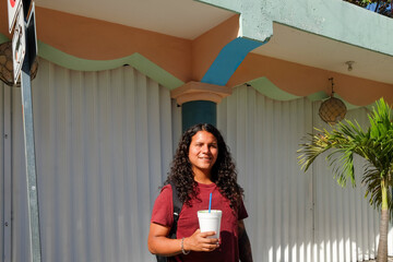 Sunlit Serenity in Front of a Colorful Wall