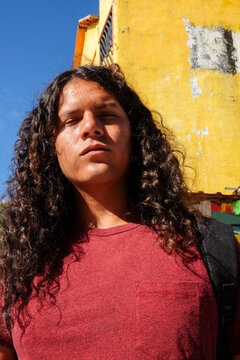 Portrait of a Young Man in Harsh Sunlight