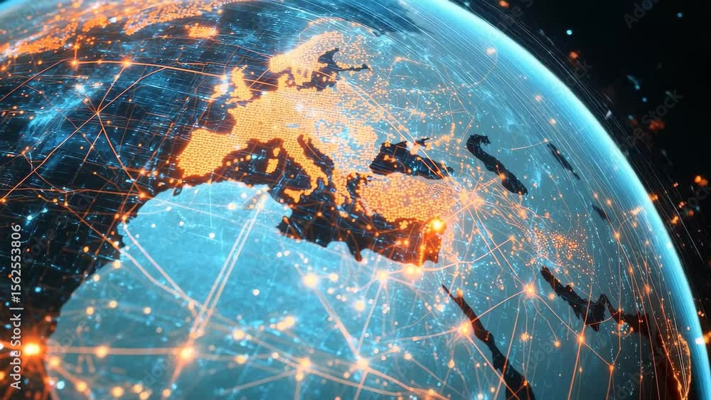 Poster bright connections light up europe in this captivating visual exploration, showcasing intricate netw