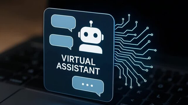 Virtual assistant ai chatbot automation technology digital transformation help support online now 2024